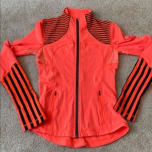 Lulu bright coral/orange and navy jacket